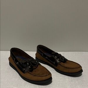 Sperry Men's Tan and Black Boat Shoes